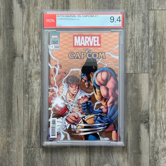 Kith x Marvel Vs Capcom #1 Wolverine Vs Ryu Orange Variant Cover Comic PSA 9.4 - Picture 1 of 4